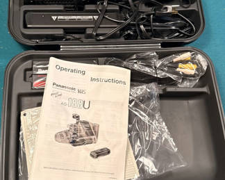 Lot 25: Panasonic AG-188U VHS Camcorder with Case and Accessories