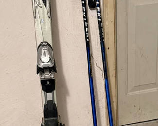 Lot 14: Two Pairs of Alpine Skis with Ski Poles