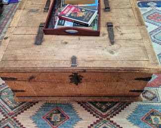 Lot 68: Rustic wooden chest/coffee table