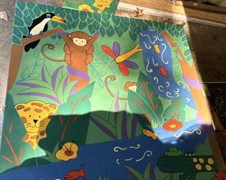 Lot 11: Children’s Jungle-Themed Table and Chair Set