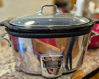 Lot 86: All-Clad Stainless steel electric slow cooker