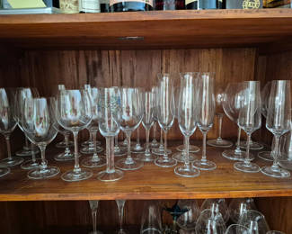 Lot 91: Assorted glass stemware collection