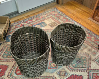 Lot 70: Two woven wicker storage baskets
