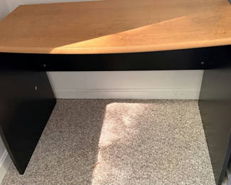 Lot 7: Wood Top Desk with Black Frame