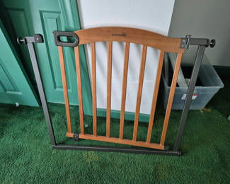 Lot 47: Two wooden Slatted Baby Gates with Metal Frame