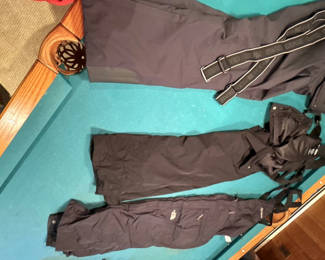 Lot 22: Three Pairs of Black Snow Pants and Bibs