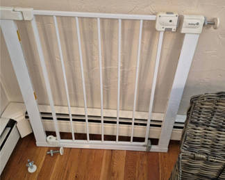 Lot 79: Three white adjustable Baby Safety Gates