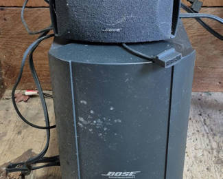 Lot 48: Bose Speaker System with Subwoofer and Two Satellite Speakers