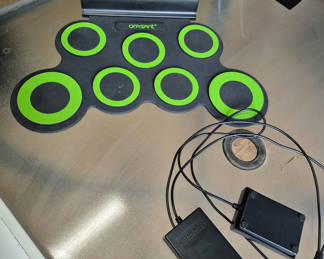 Lot 3: Orasanti Electronic Drum Pad with Two Sustain Pedals