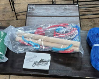 Lot 56: Ivation Slackline and Obstacle Set Components