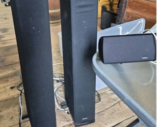 Lot 45: Definitive Technology Tower Speakers and Center Channel Speaker