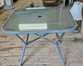 Lot 40: Glass-Top Patio Table