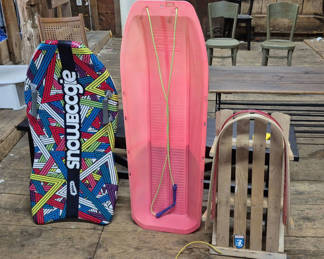 Lot 28: Three Assorted Sleds