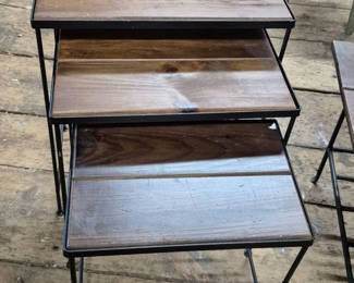 Lot 58: Set of Three Wooden Nesting Tables