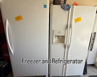 Upright Freezer and Side by Side Refrigerator-Good Condition $200 each