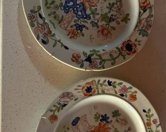 9” chinoiserie plates with hangers