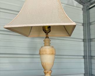 Antique alabaster lamp