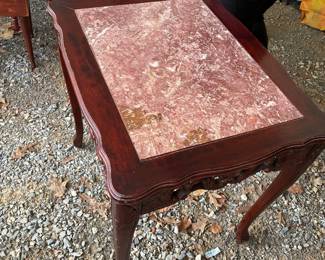 Tall French marble topped table