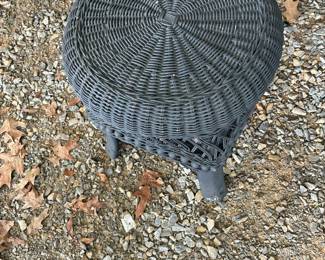 Victorian wicker foot stool