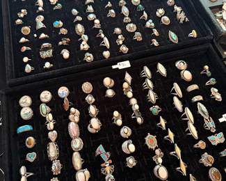 Assorted Sterling Silver and Turquoise Rings