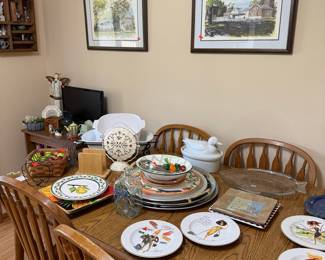 Assorted Decorative Plates and Kitchenware, including Bjorn Wiinblad Rosenthal Plates