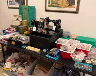 Singer Featherweight 221 Sewing Machines (2) with Accessories