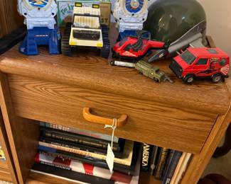 Vintage Toy Lot: Spiderman Van, Helicopter, and Military Vehicles