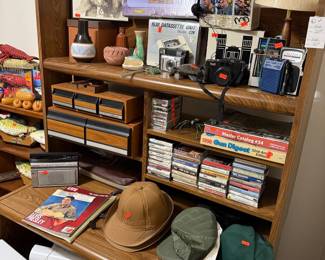 Vintage Electronic Components and Collectibles Assortment with Panasonic Radio, TIME Camera, and Model Kit