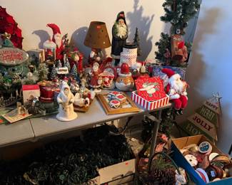 Assorted Christmas Decorations and Collectibles
