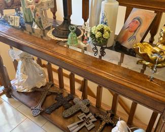 Collection of Christian Crosses and Religious Figurines