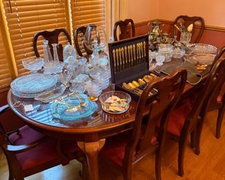Assorted Crystal and Silver-Plated Tableware Set