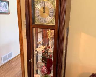 Howard Miller "Tempus Fugit" Curio Grandfather Clock