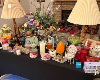 Assorted Candles and Home Decor Items