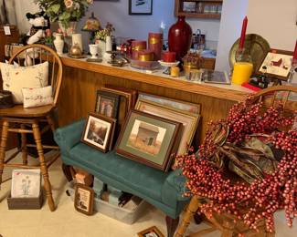 Assorted Decorative Items and Framed Art