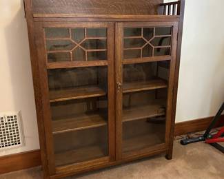 Vintage Glass Door Bookcase