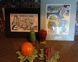 McCoy Pocket Wall Planters Signed Gary Heller Prints