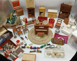 Vintage Doll House Furniture Miniatures