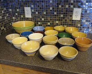 Huge Lot of McCoy,Hall,Watt ,Stoneware Bowls