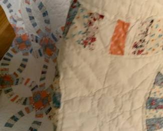 #54 wedding ring quilt 96xx80 $65.00