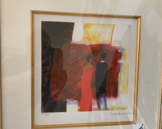 #177 signed print of couple 399/1450 $75.00
