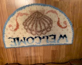 #66 hooked half rug 34x20 $20.00