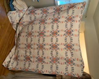 #54 wedding ring quilt 96xx80 $65.00