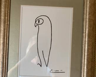 #179 signed pen and ink eagle print $25.00