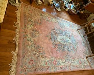 #2 pink chinese hand knot rug 5x8 $70.00