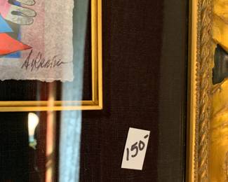 #176 signed print 48/625 print in gold frame $150.00