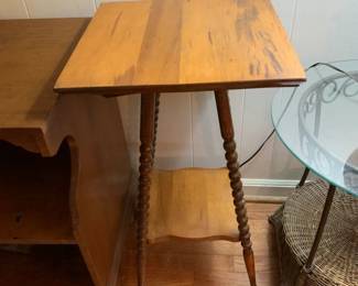 #86 square 15x28 radio table $65.00