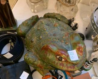 #168 Armel vintage ceramic frog figurine large $40.00