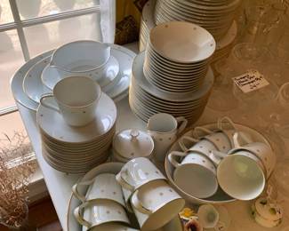 #136 Noritake Victoria 94 piece China with gold stars $250.00