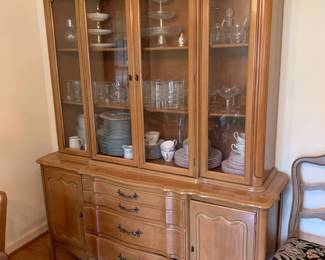 #3 Jefferson wood work China cabinet 1 piece YOU MOVE 58x18x72 $75.00