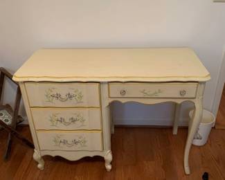 #35 french povencial desk with 4 drawrs 42x18x29 $65.00